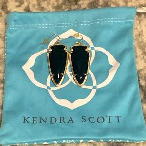 Black and gold Kendra Scott earrings